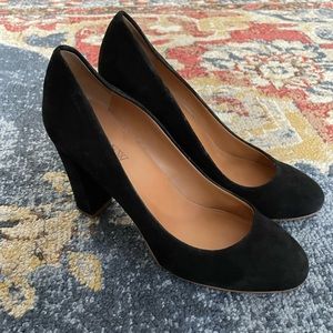 J. Crew Olive Suede Pumps